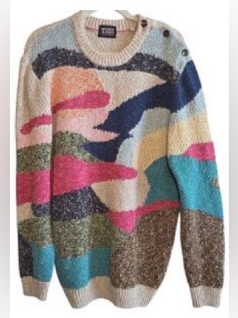 Scotch & Soda Multicolor Melange Abstract Crewneck Sweater Men’s Size L